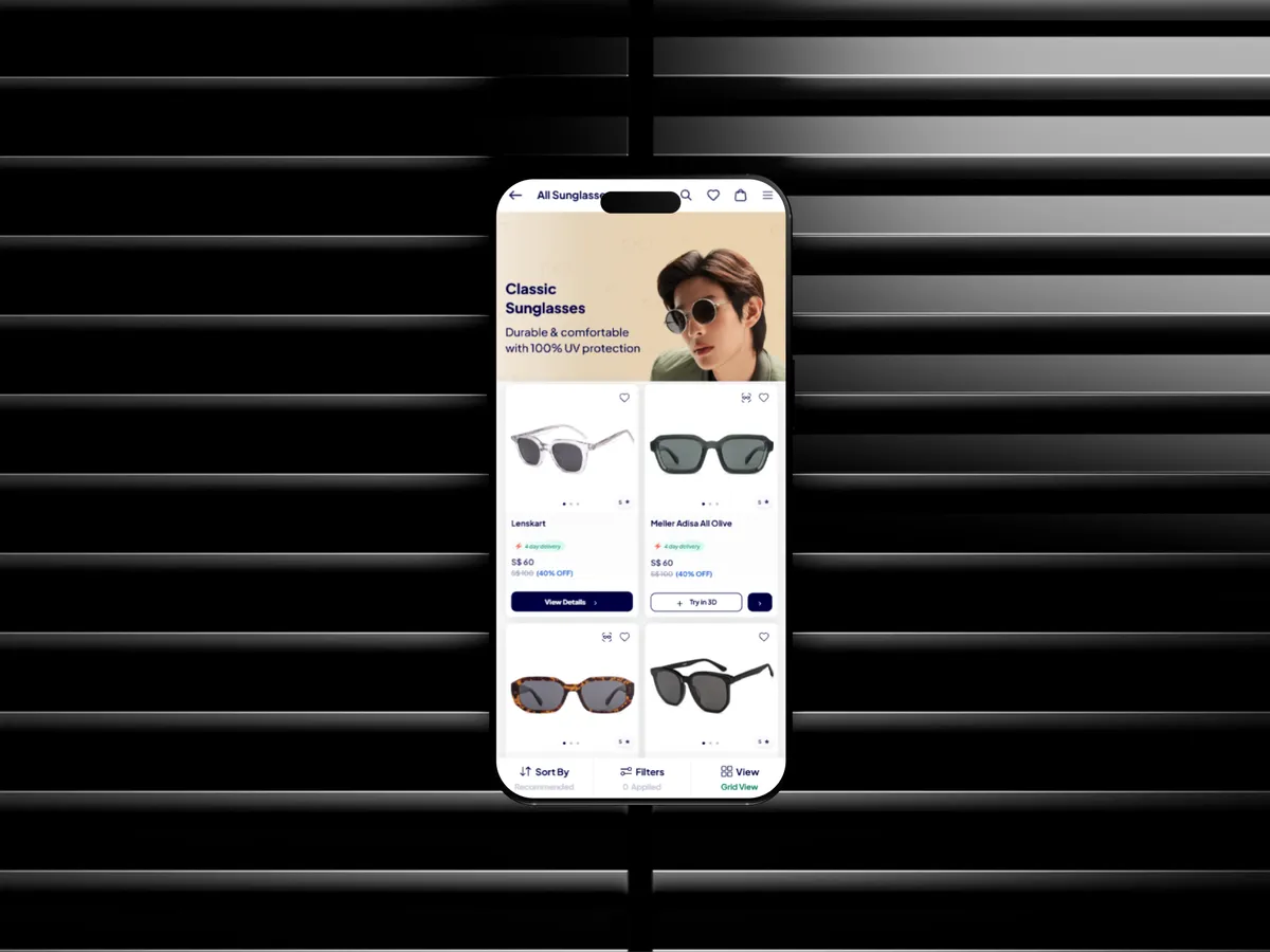Lenskart product detail on mobile